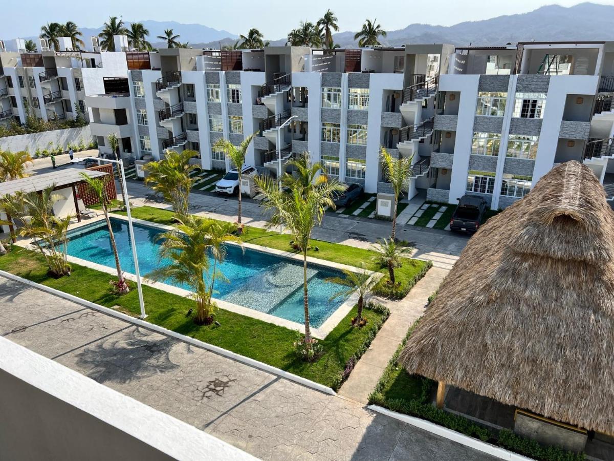 Apartamento Penthouse Manzanillo exclusivo con alberca Exterior foto